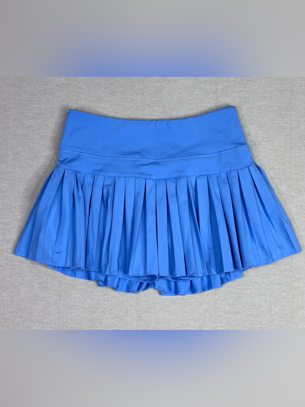Gold Hinge Pleated Tennis Skort Blue Athletic Skirt Built In Shorts